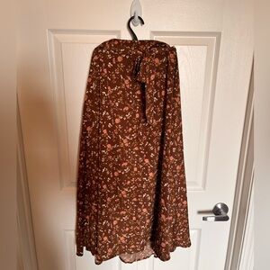 Floral Shin Length Skirt